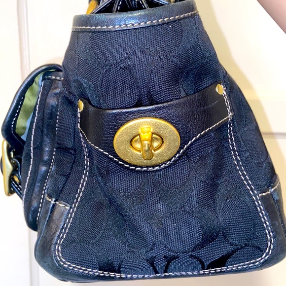 Coach MANDY Legacy Limited Edition Signature Jacquard Leather Satchel Handbag - Picture 7 of 15